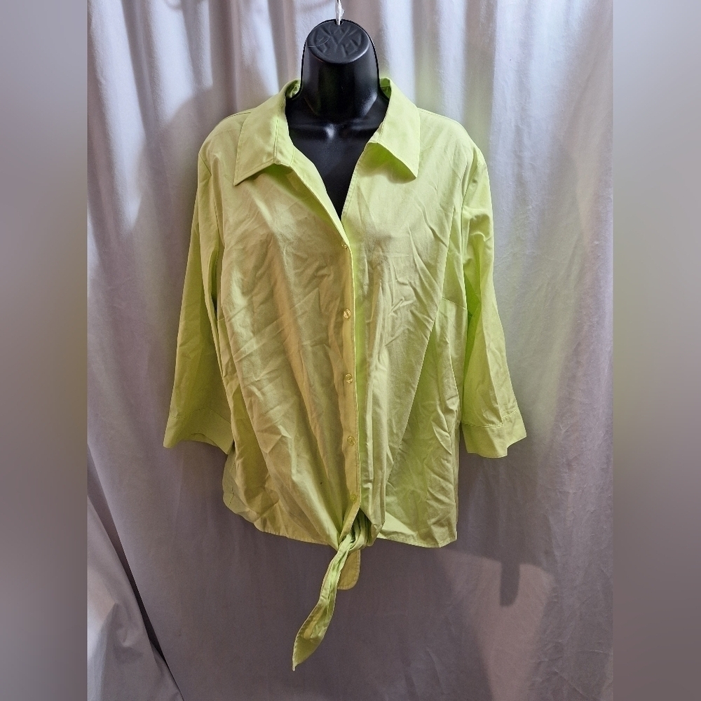 CJ Banks button-down blouse bottom tiesize XL